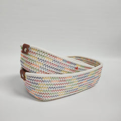 2pcs Cotton Rope Storage Basket Bathroom Tissue Storage Basket