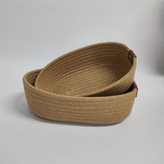 2pcs Cotton Rope Storage Basket Bathroom Tissue Storage Basket