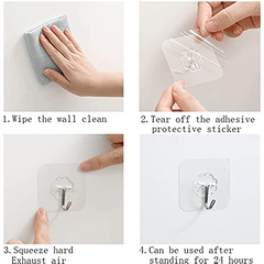 20pcs Self Adhesive Hook Waterproof Heavy Duty Towel Robe Hanger Bathroom