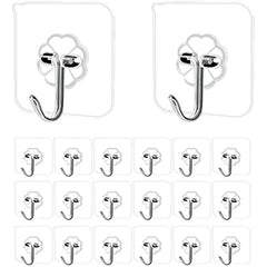 20pcs Self Adhesive Hook Waterproof Heavy Duty Towel Robe Hanger Bathroom