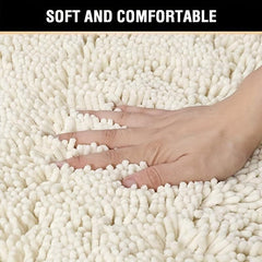 2pcs Thick Bathroom Rugs Anti Slip Absorbent Doormat Quick Dry Soft Floor Pad