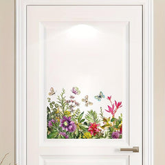 Butterfly Flower Toilet Sticker Bathroom Decal Home Decoration