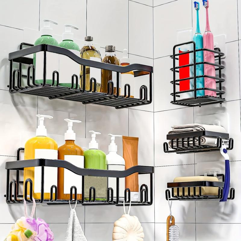 Wall Mounted Bathroom Storage Rack Punch Bathroom Hanging Shelf