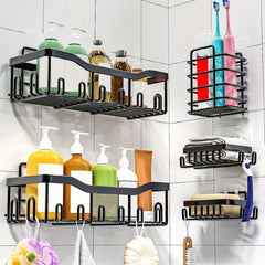 Wall Mounted Bathroom Storage Rack Punch Bathroom Hanging Shelf