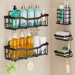 Wall Mounted Bathroom Storage Rack Punch Bathroom Hanging Shelf