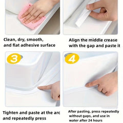 Toilet Water Blocking Gap Stickers Transparent Thickened Back Adhesive