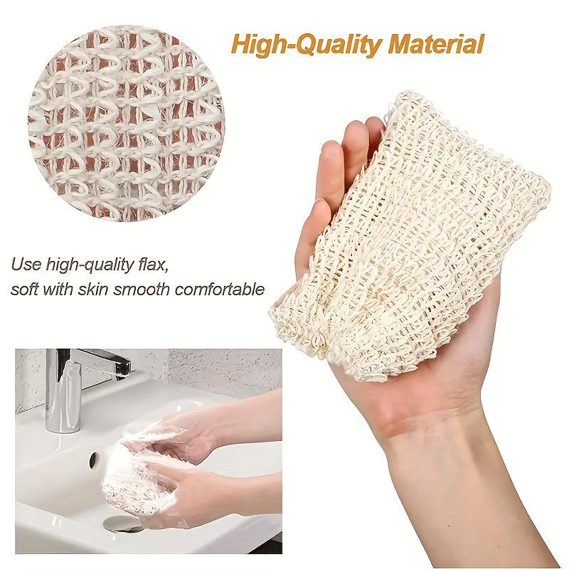 5Pcs Sisal Exfoliating Soap Pouch for Foaming & Drying Soap Bars
