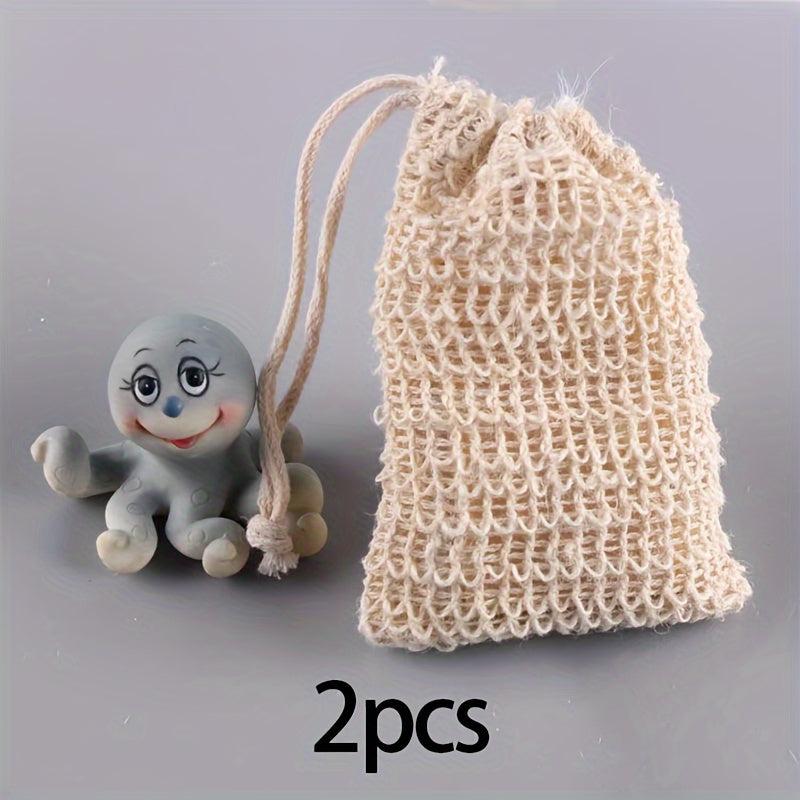 5Pcs Sisal Exfoliating Soap Pouch for Foaming & Drying Soap Bars