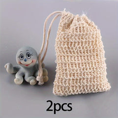 5Pcs Sisal Exfoliating Soap Pouch for Foaming & Drying Soap Bars
