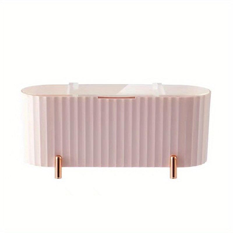 Cotton Swab Holder With Lid 4 Compartment Organizer