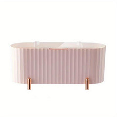 Cotton Swab Holder With Lid 4 Compartment Organizer