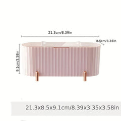 Cotton Swab Holder With Lid 4 Compartment Organizer
