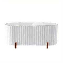 Cotton Swab Holder With Lid 4 Compartment Organizer