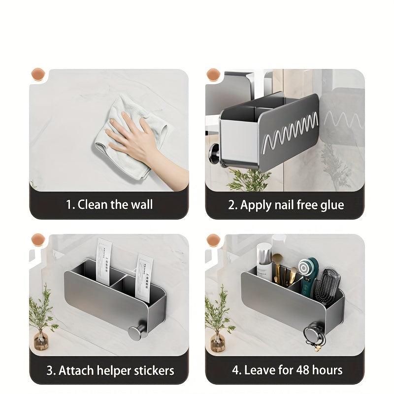 Toothbrush Holder Wall Mounted Toothbrush Storage Box Bathroom Organizer