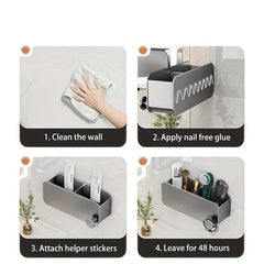 Toothbrush Holder Wall Mounted Toothbrush Storage Box Bathroom Organizer