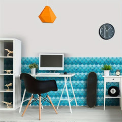 3D Fish Scale Adhesive Wall Sticker for Living Room Bathroom