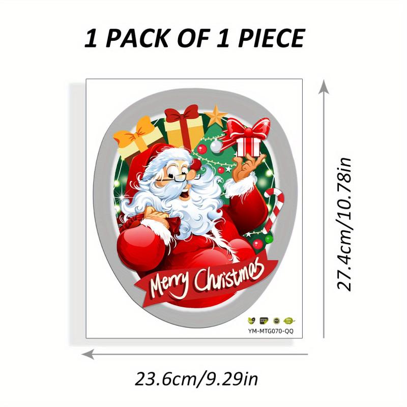 Christmas Tree Santa Claus & Snowman Toilet Sticker