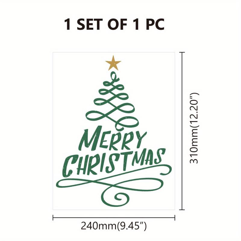 Christmas Tree Santa Claus & Snowman Toilet Sticker
