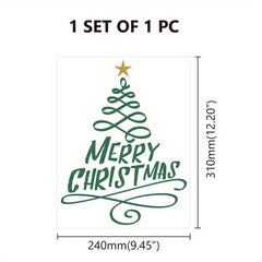 Christmas Tree Santa Claus & Snowman Toilet Sticker