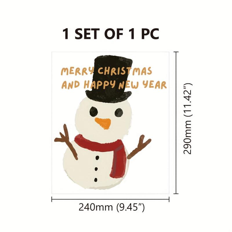 Christmas Tree Santa Claus & Snowman Toilet Sticker