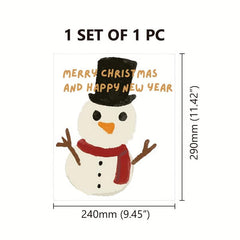 Christmas Tree Santa Claus & Snowman Toilet Sticker