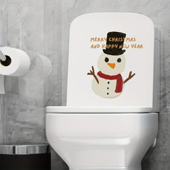 Christmas Tree Santa Claus & Snowman Toilet Sticker