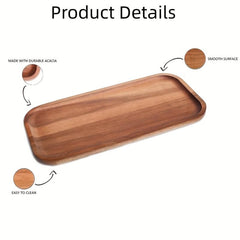 Wood Storage Tray Vanity Sink Organizer Bathroom Decor