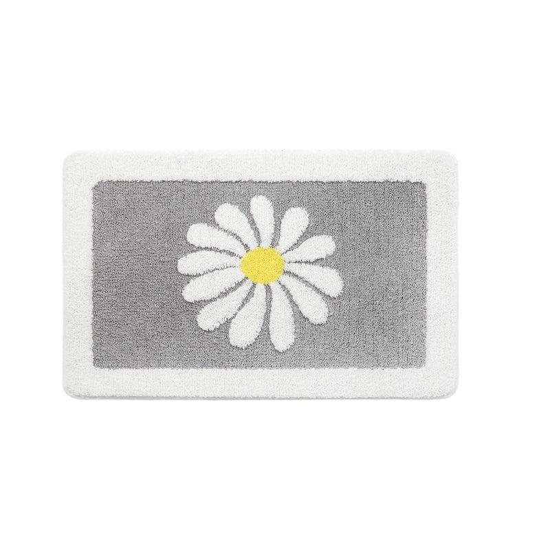 Daisy Pattern Non-Slip Absorbent Floor Mat Soft & Comfortable Bathroom Mat