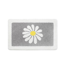 Daisy Pattern Non-Slip Absorbent Floor Mat Soft & Comfortable Bathroom Mat