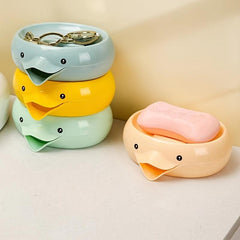 Duck Soap Dish Drain Soap Tray Self Draining Soap Holder Bathroom Accessories