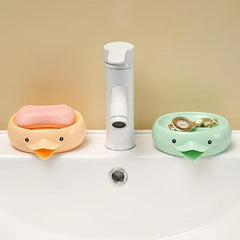 Duck Soap Dish Drain Soap Tray Self Draining Soap Holder Bathroom Accessories