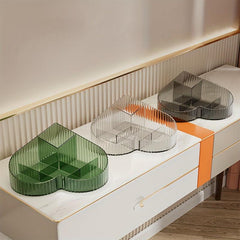 Transparent Heart Shaped Cosmetic Storage Box Makeup Organizer