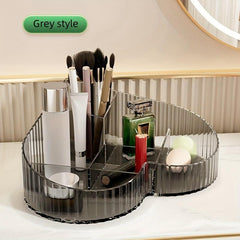 Transparent Heart Shaped Cosmetic Storage Box Makeup Organizer