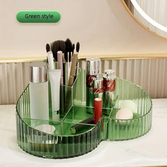 Transparent Heart Shaped Cosmetic Storage Box Makeup Organizer