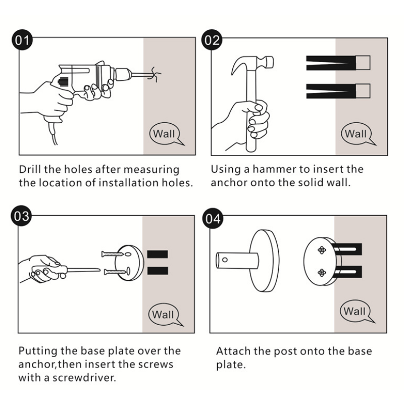 Wall Hook Towel Robe Holder Heavy Duty Wall Mount Closet Door Ba
