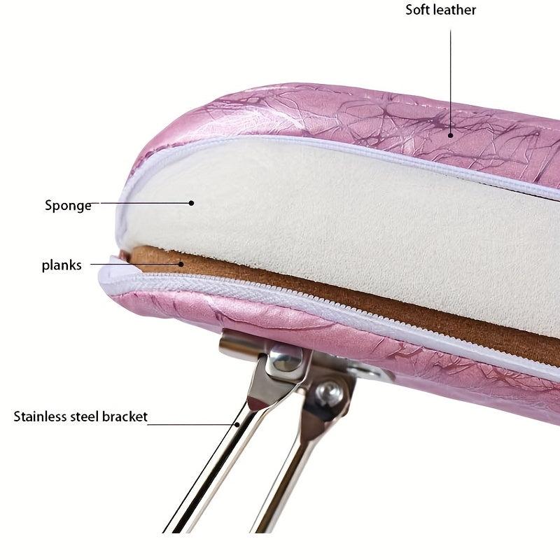 Striped Leather Manicure Hand Pillow