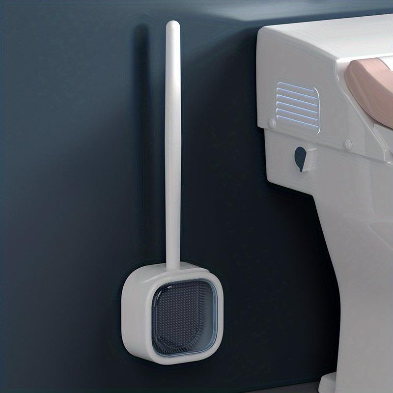 Toilet Brush With Holder Box Wall Hanging Cleaning Brush Non Punching Brush