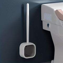 Toilet Brush With Holder Box Wall Hanging Cleaning Brush Non Punching Brush