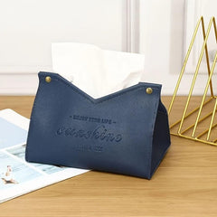 Slogan Graphic Tissue Box Cover Holder Storage Bag for Bathroom Living Room