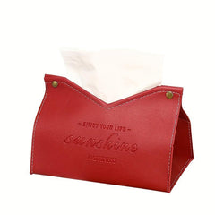 Slogan Graphic Tissue Box Cover Holder Storage Bag for Bathroom Living Room