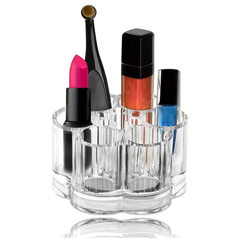 Flower Shaped Acrylic Cosmetic Storage Box Makeup Brush and Lipstick Holder