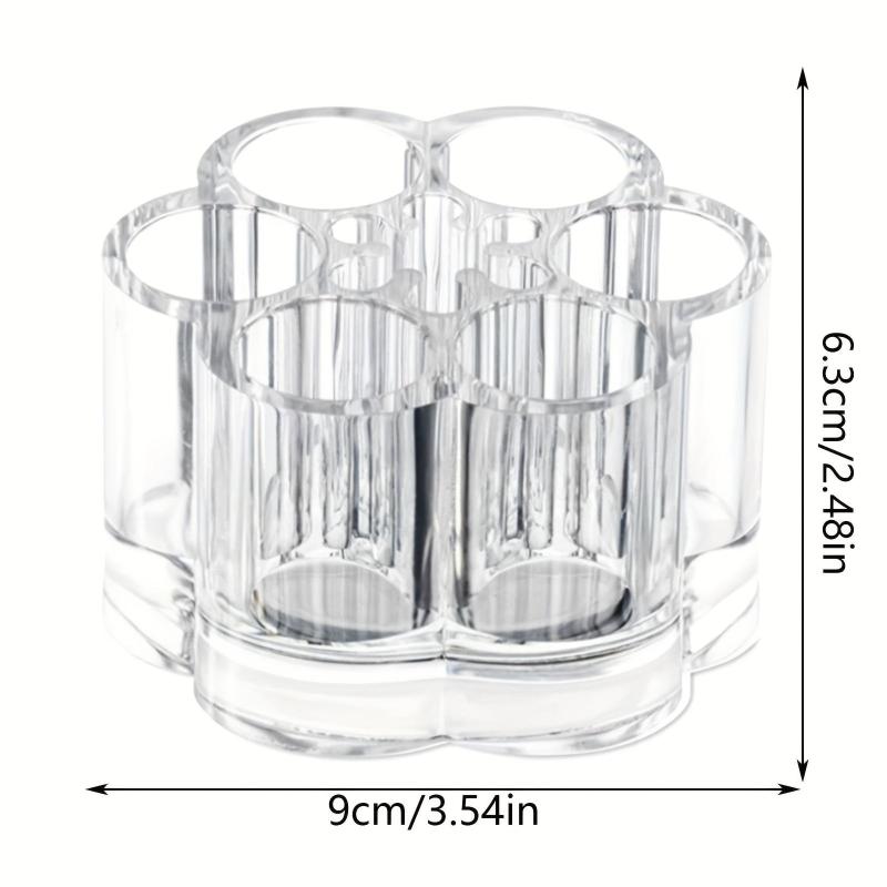 Flower Shaped Acrylic Cosmetic Storage Box Makeup Brush and Lipstick Holder