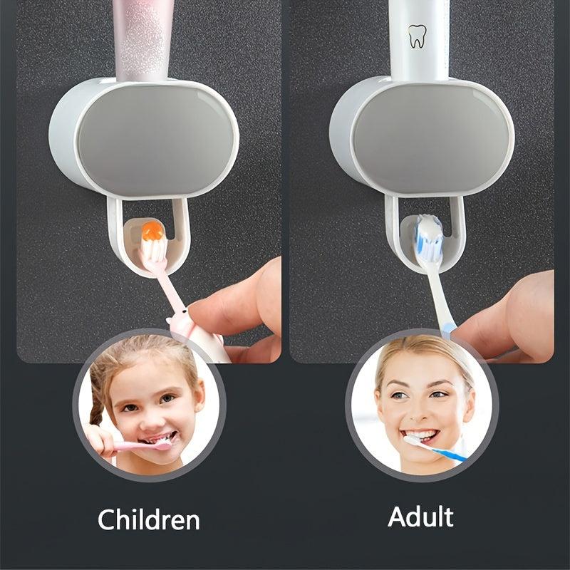 Auto Toothpaste Squeezer & Toothbrush Holder Set