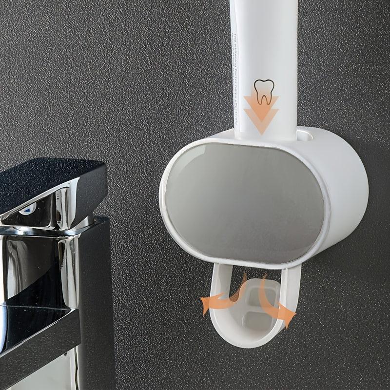 Auto Toothpaste Squeezer & Toothbrush Holder Set