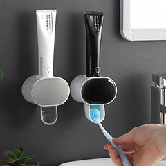 Auto Toothpaste Squeezer & Toothbrush Holder Set