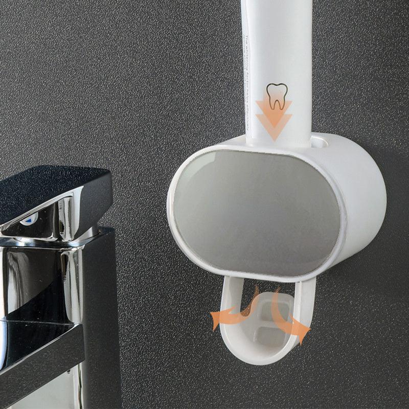 Auto Toothpaste Squeezer & Toothbrush Holder Set