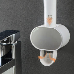 Auto Toothpaste Squeezer & Toothbrush Holder Set