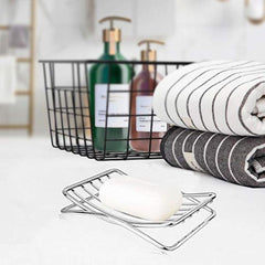 Stainless Steel Soap Dish Drain Soap Tray Self Draining Soap Holder for Bathroom