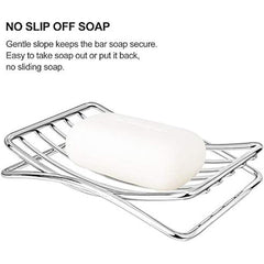 Stainless Steel Soap Dish Drain Soap Tray Self Draining Soap Holder for Bathroom