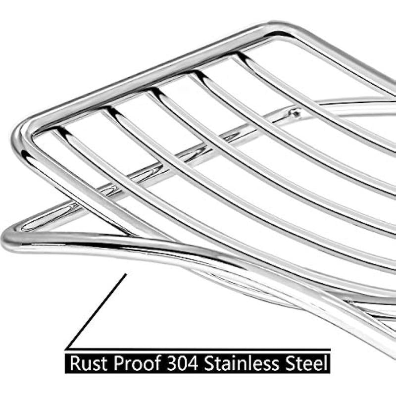 Stainless Steel Soap Dish Drain Soap Tray Self Draining Soap Holder for Bathroom